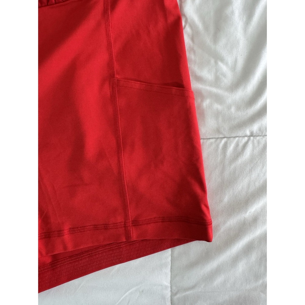 New Lululemon Textured Mesh High-Rise Tennis Skirt Red Size XL Skort Golf Rare - Picture 9 of 11